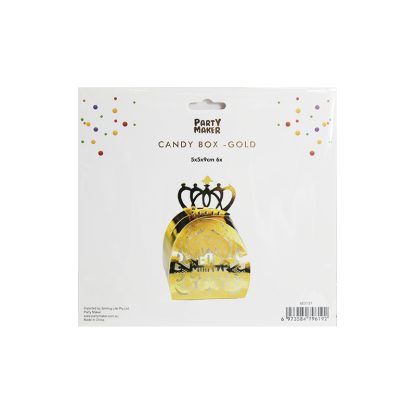 Eid Candy Box- GOLD (6pc) NIS Packaging & Party Supply