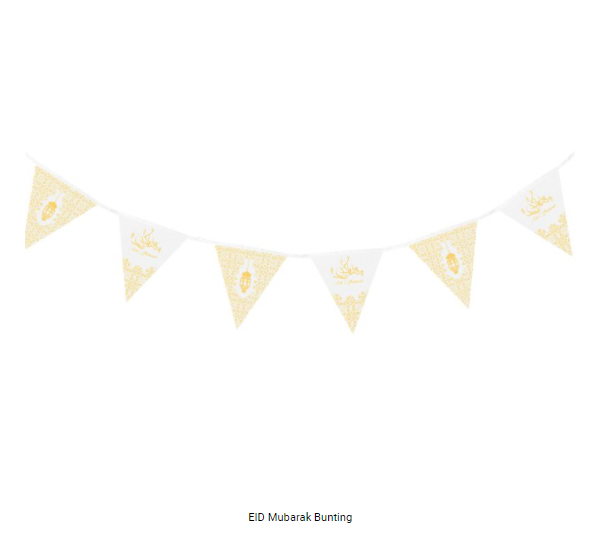 Buy Eid Mubarak Bunting 1PC at NIS Packaging & Party Supply Brisbane, Logan, Gold Coast, Sydney, Melbourne, Australia