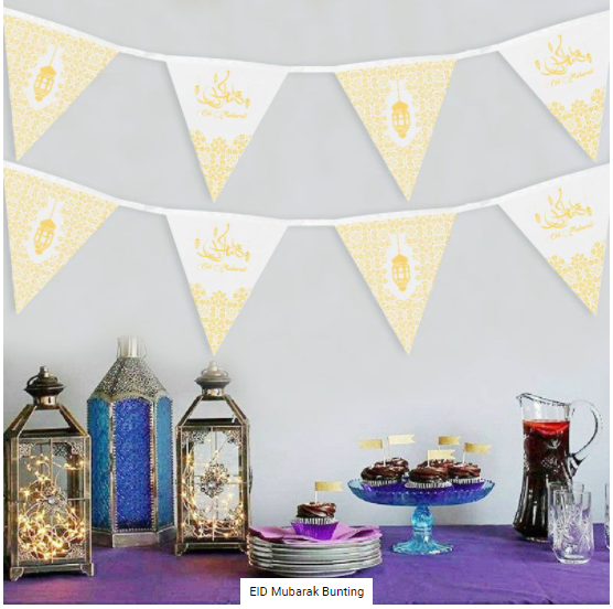 Buy Eid Mubarak Bunting 1PC at NIS Packaging & Party Supply Brisbane, Logan, Gold Coast, Sydney, Melbourne, Australia