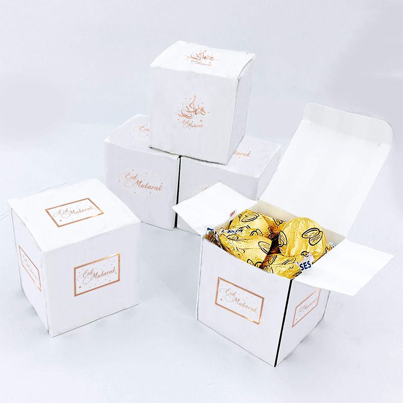 Eid Mubarak Transparent label - Rose Gold NIS Packaging & Party Supply