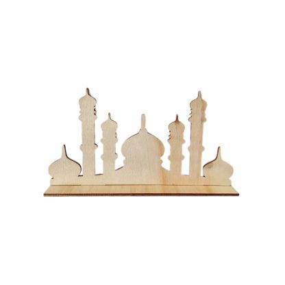 Eid/Ramadan Wooden Mosque Table Decoration NIS Packaging & Party Supply