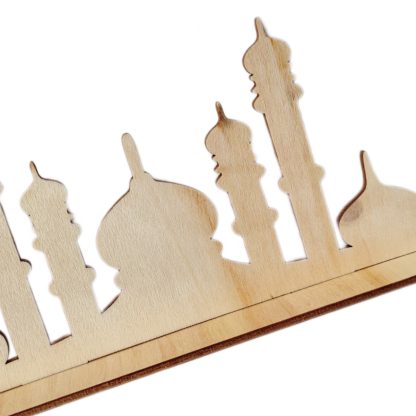 Eid/Ramadan Wooden Mosque Table Decoration NIS Packaging & Party Supply