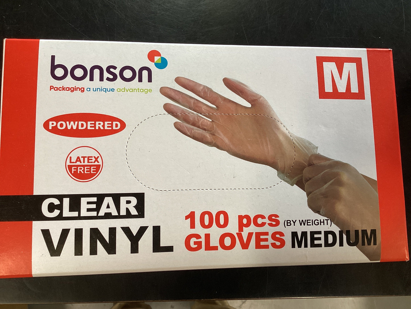 GLOVES VINYL MEDIUM  Powered 100pk