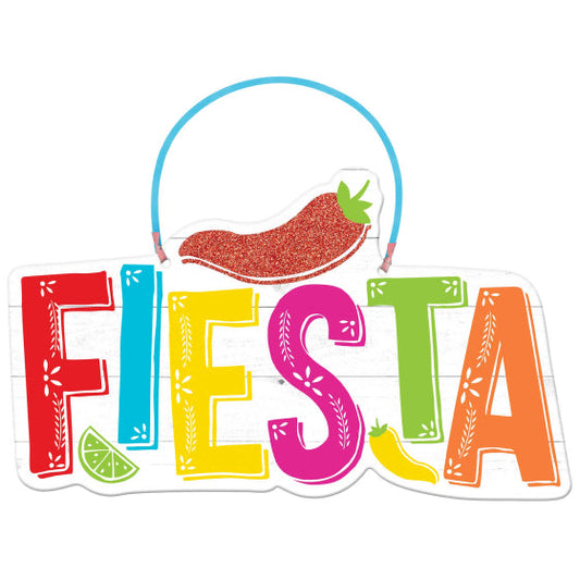 FIESTA HANGING MDF SIGN 1PC NIS Packaging & Party Supply