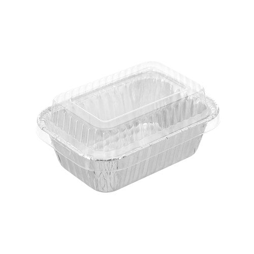 FOIL Baking Cup PLASTIC LID RECT 10.5x7.5 (15PK) NIS Packaging & Party Supply