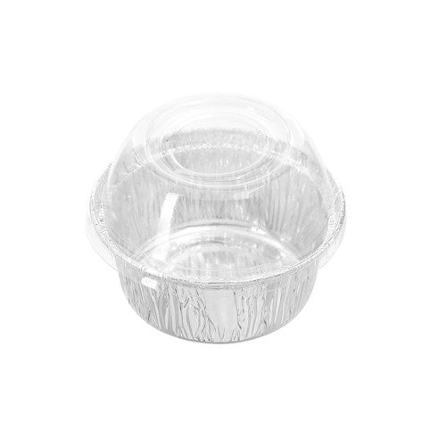 FOIL Baking Cup PLASTIC LID SQE 8.5 (15PK) NIS Packaging & Party Supply