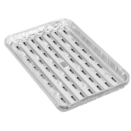 FOIL GRILL TRAY 4PK 34X22X3CM SHELF READY PDQ NIS Packaging & Party Supply