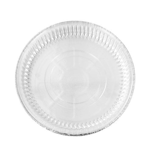 FOIL TRAY Round W/ PLASTIC LID 23X23X4.5CM 8PK NIS Packaging & Party Supply