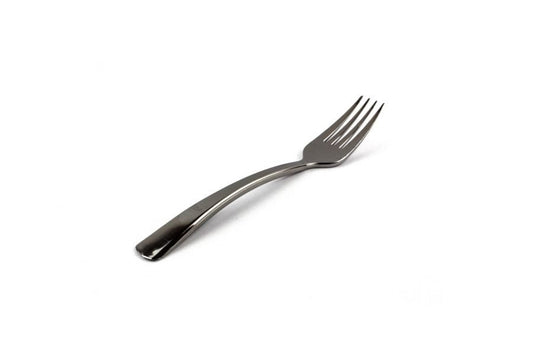 Flared Stainless Steel Look-Alike Plastic Reusable Fork 50pk