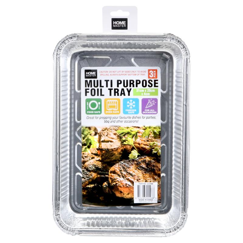 Foil Tray 31.3cm x 20.9cm x 4.3cm 3pk NIS Packaging & Party Supply