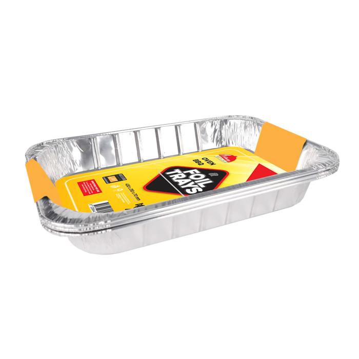 Foil Tray Rectangle 3PK (43x31x7cm) NIS Packaging & Party Supply