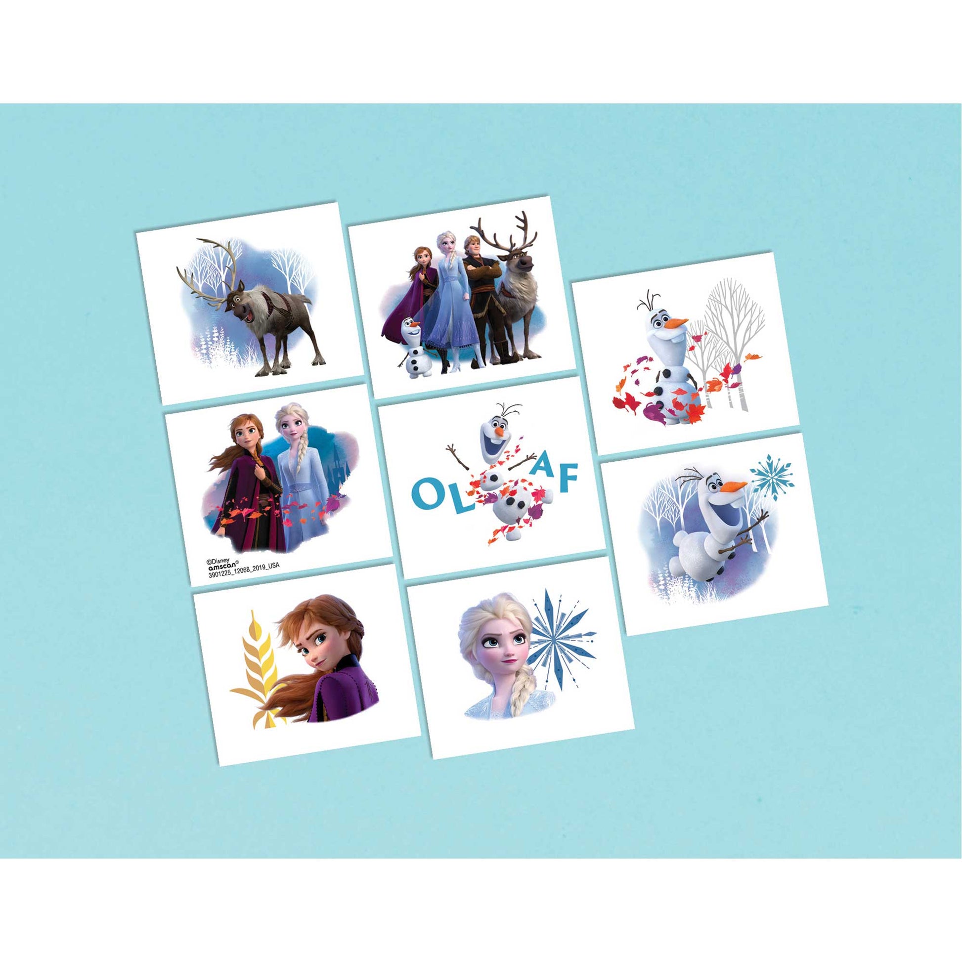 Frozen 2 Tattoo Favors Assorted Designs NIS Packaging & Party Supply