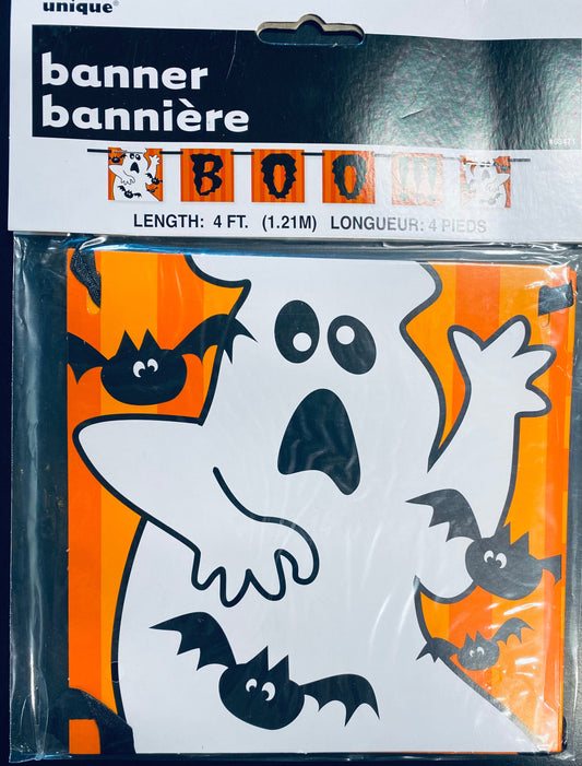 "BOO" Halloween Banner 4ft(1.21m)