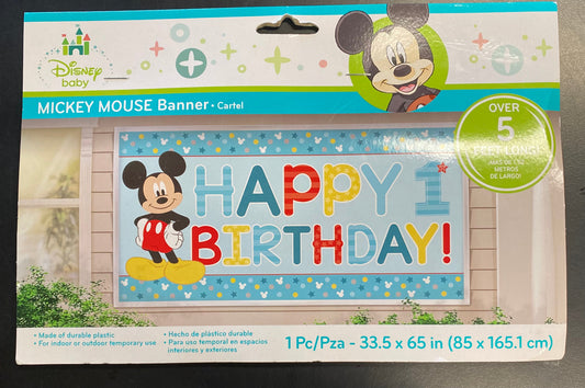 Mickey Mouse Birthday Banner over 5 feet Long