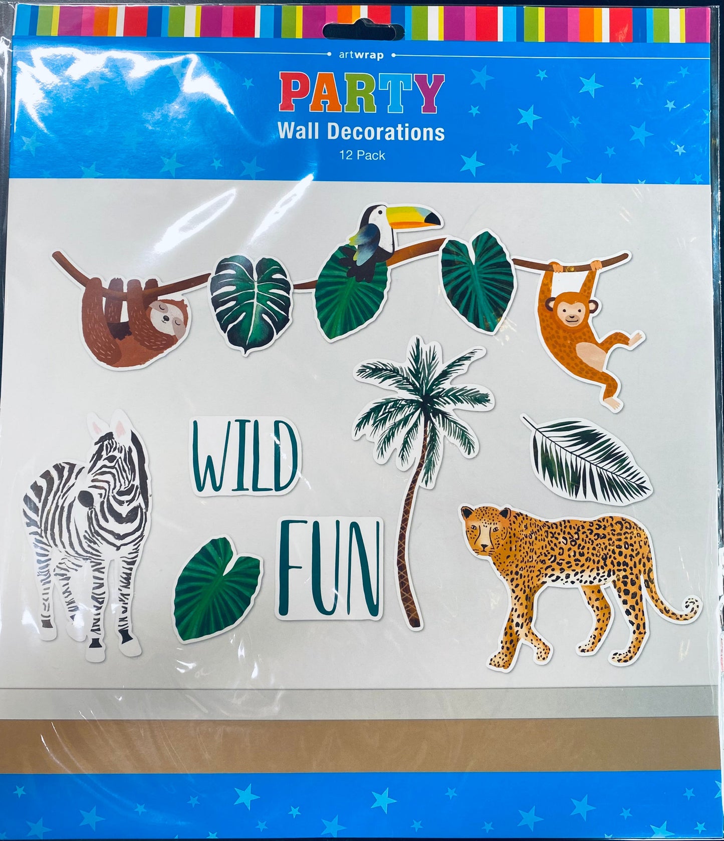 Jungle Party Wall Decoration Cutouts 12pk