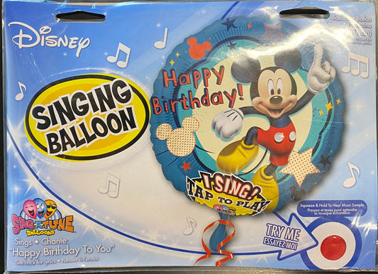 Happy Birthday Printed Mickey Balloon 28in (71cm)