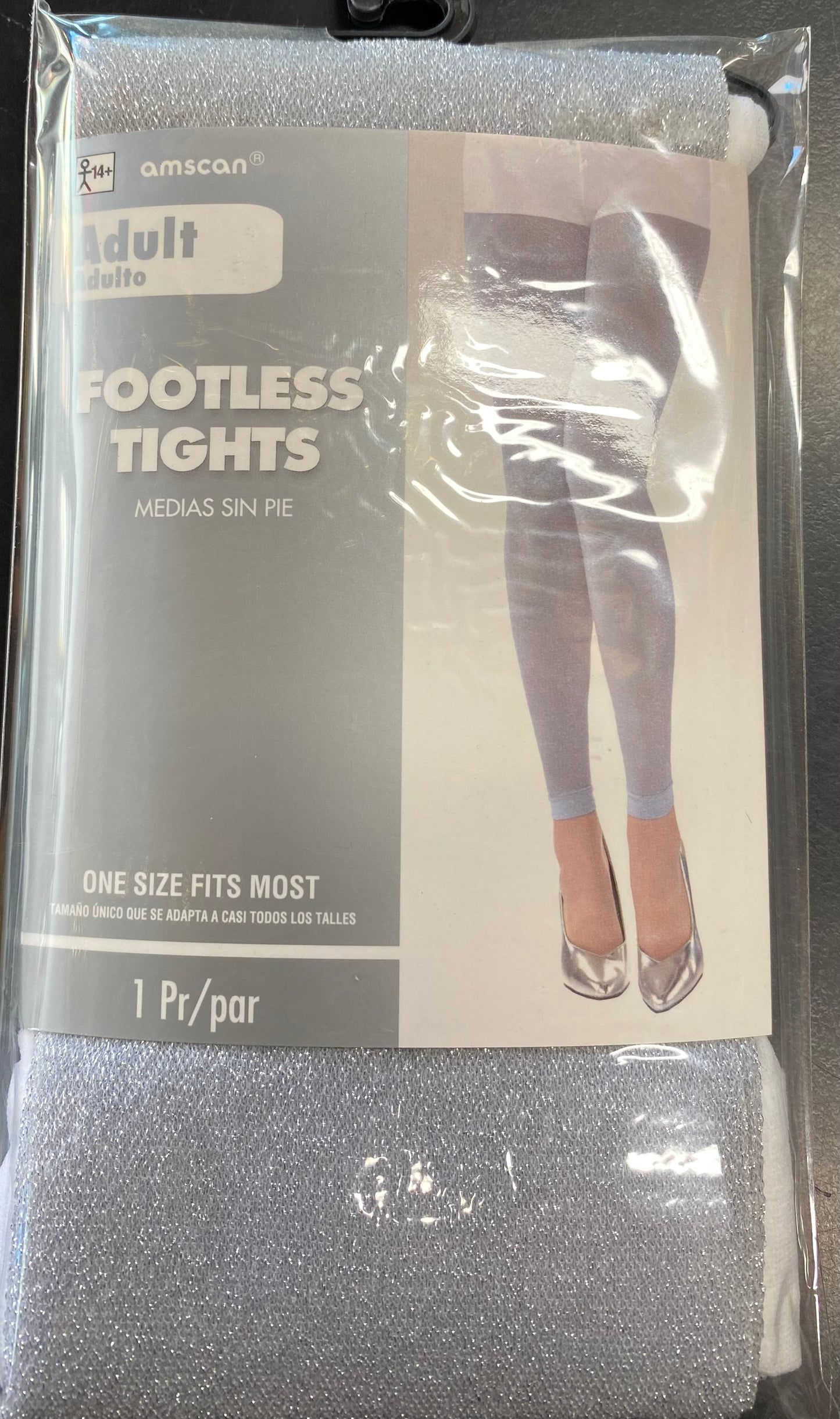 Adults Footless Tights -SILVER 1pair