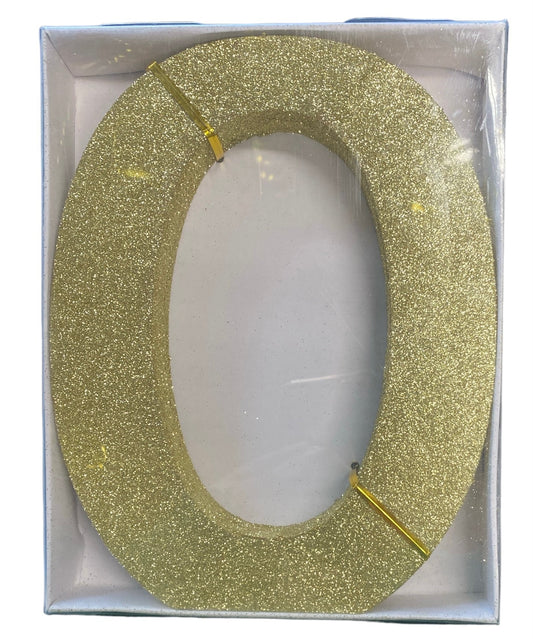 Gold Glitter Decorative Number 0