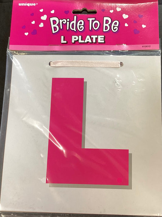 Bride to be "L" Plate 2pcs