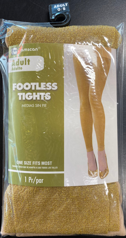 Adults Footless Tights - GOLD 1pair