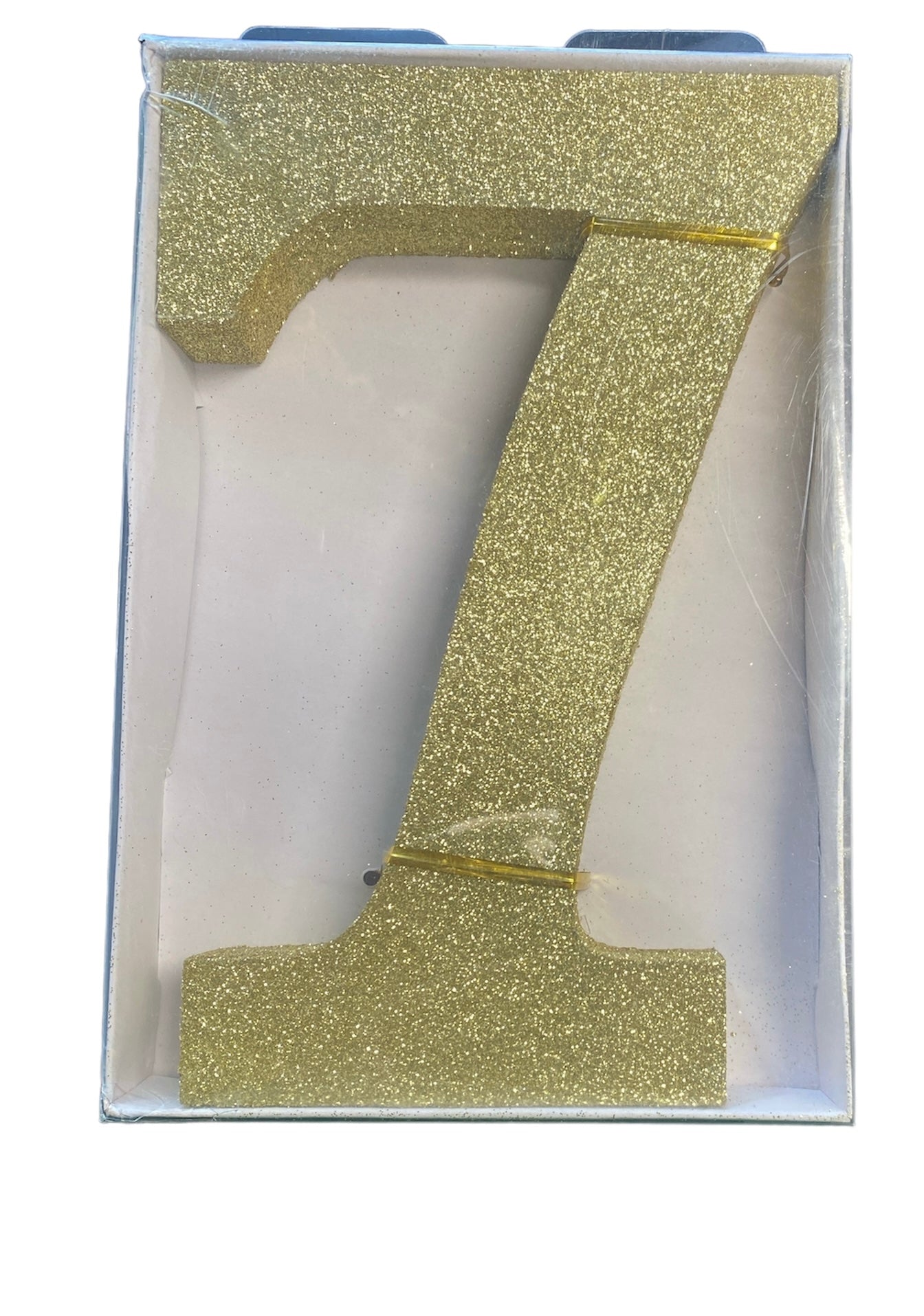 Gold Glitter Decorative Number 7