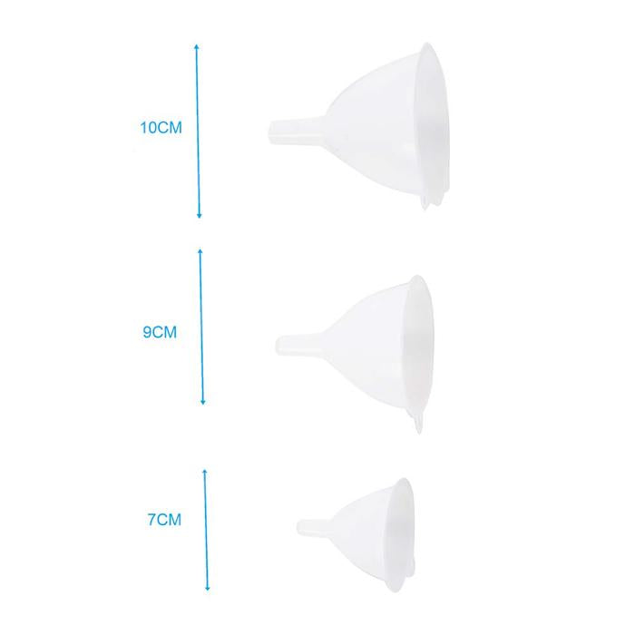 Funnels Plastic Pack of 3 NIS Packaging & Party Supply