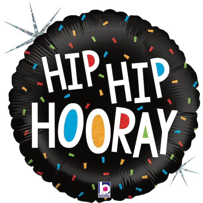 Hip Hip Hooray Holographic 18" Round P1