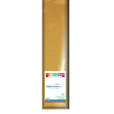 Buy GOLD Tablecover ROLL 30m at NIS Packaging & Party Supply Brisbane, Logan, Gold Coast, Sydney, Melbourne, Australia