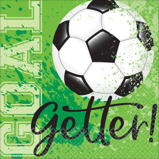 Goal Getter Soccer Beverage Napkins NIS Packaging & Party Supply