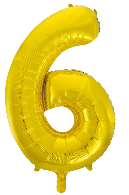 Buy Gold Foil Balloon Number #6 (34inch) at NIS Packaging & Party Supply Brisbane, Logan, Gold Coast, Sydney, Melbourne, Australia