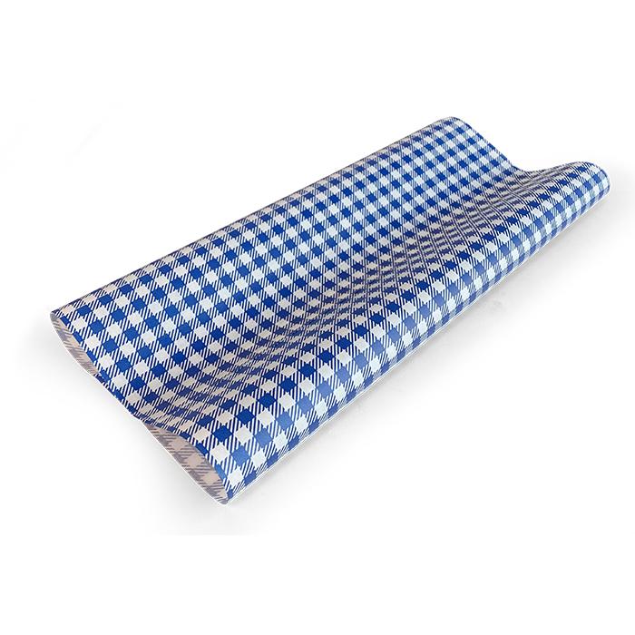 Greaseproof Paper Gingham Blue Large 400 X 330mm – 200/ream NIS Traders