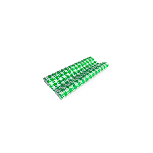 Greaseproof Paper Gingham Green Half 190 x 150mm – 400/ream NIS Traders