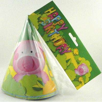 Buy HAT CONE 'PARTY ANIMALS' P6 at NIS Packaging & Party Supply Brisbane, Logan, Gold Coast, Sydney, Melbourne, Australia