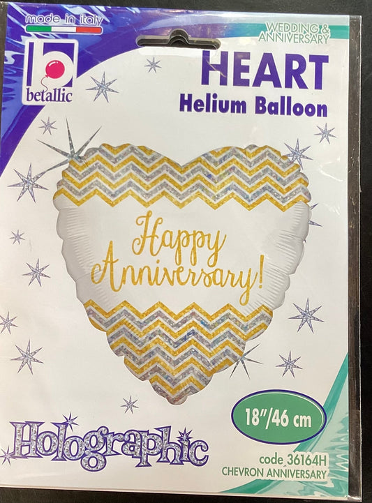 Happy Anniversary Heart Helium Ballon NIS Traders