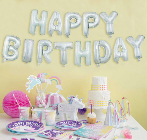 Buy Happy Birthday Foil Banner (silver) at NIS Packaging & Party Supply Brisbane, Logan, Gold Coast, Sydney, Melbourne, Australia