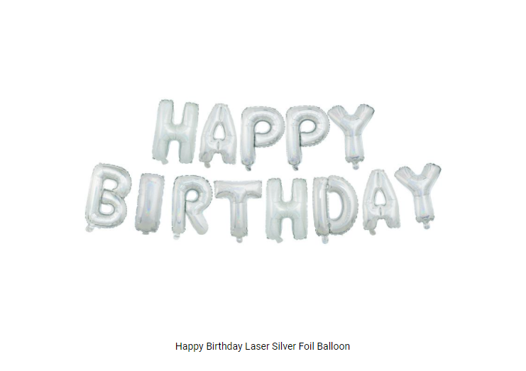 Buy Happy Birthday Foil Banner (silver) at NIS Packaging & Party Supply Brisbane, Logan, Gold Coast, Sydney, Melbourne, Australia