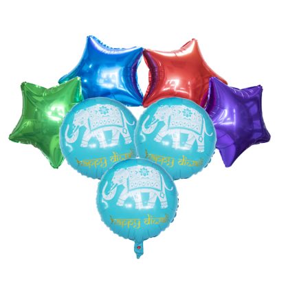 Buy Happy Diwali Foil balloon set 7pk at NIS Packaging & Party Supply Brisbane, Logan, Gold Coast, Sydney, Melbourne, Australia