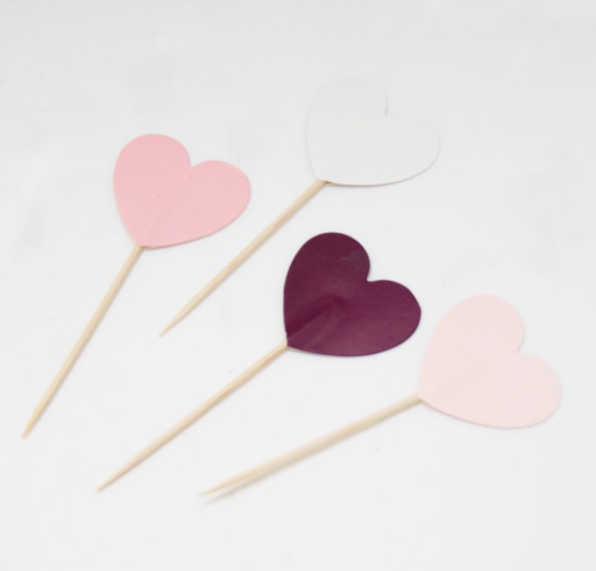 Buy Heart Shape Picks 8pk at NIS Packaging & Party Supply Brisbane, Logan, Gold Coast, Sydney, Melbourne, Australia