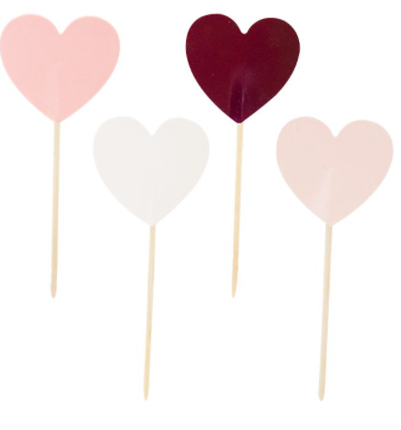 Buy Heart Shape Picks 8pk at NIS Packaging & Party Supply Brisbane, Logan, Gold Coast, Sydney, Melbourne, Australia