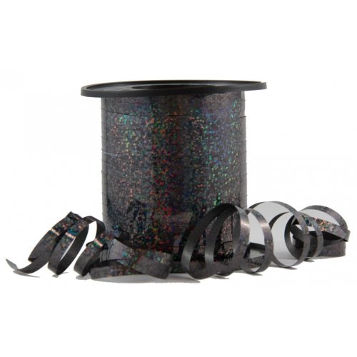 Holographic Curling Ribbon Black 225m NIS Traders