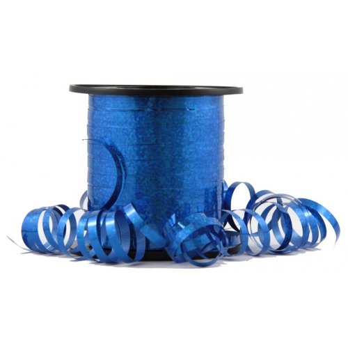 Holographic Curling Ribbon Blue 225m 1pk NIS Traders