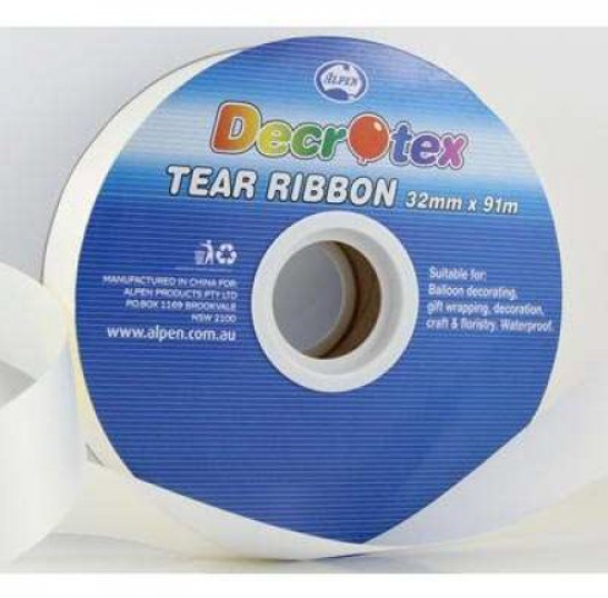 Buy IVORY TEAR RIBBON 32MMX91M at NIS Packaging & Party Supply Brisbane, Logan, Gold Coast, Sydney, Melbourne, Australia