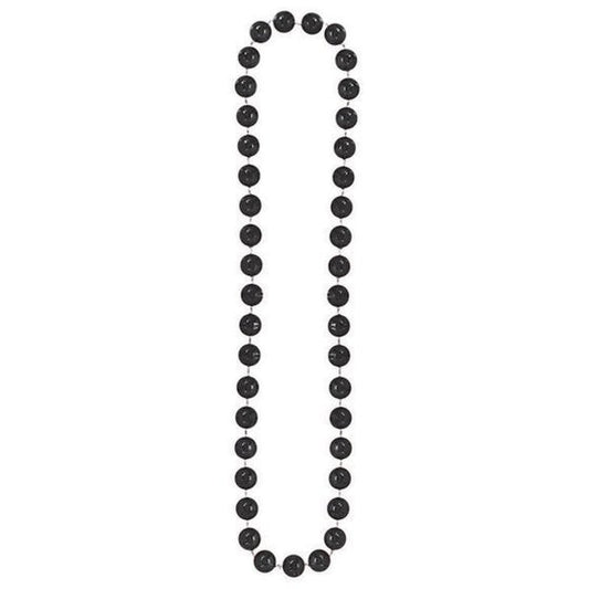 JUMBO BALL BEAD NECKLACE - BLACK NIS Traders