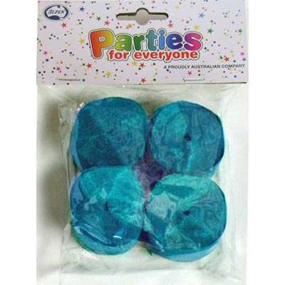 Jade/Teal Streamer Crepe Pack of 4 NIS Traders