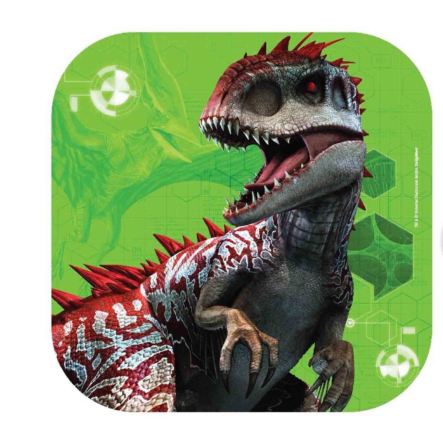 Jurassic World 17cm Square Plates NIS Traders