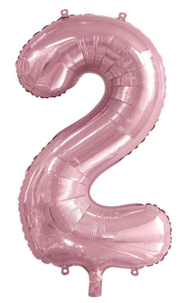 Buy Light Pink Foil Balloon Number #2 (34inch) at NIS Packaging & Party Supply Brisbane, Logan, Gold Coast, Sydney, Melbourne, Australia