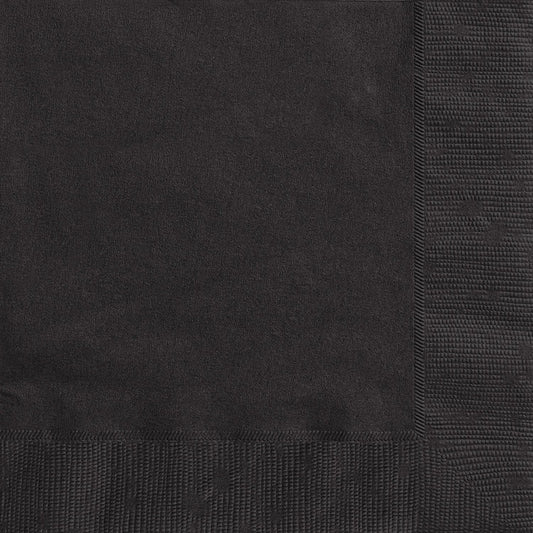 Midnight Black 50 Luncheon Napkins 2ply 33cm x 33cm (13" x 13")