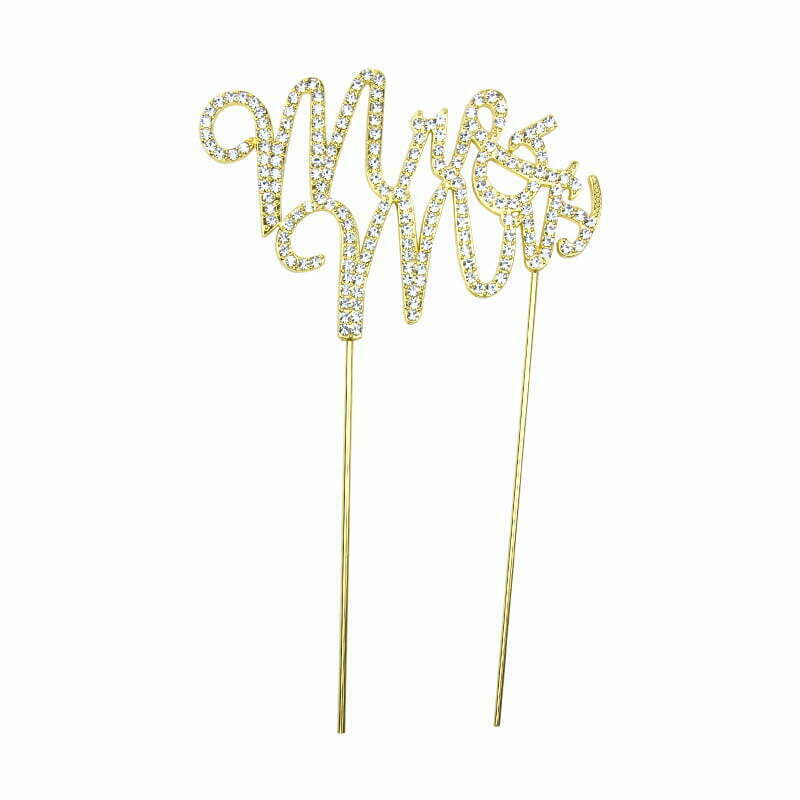 MR & MRS CAKE TOPPER -GOLD NIS Traders