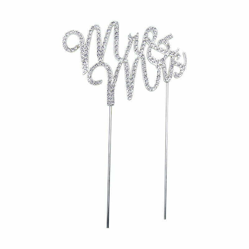 MR & MRS CAKE TOPPER - SILVER NIS Traders