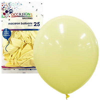 Buy Macaron Lemon 30cm Balloons P25 at NIS Packaging & Party Supply Brisbane, Logan, Gold Coast, Sydney, Melbourne, Australia